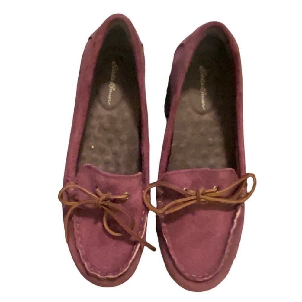 EDDIE BAUER Women's Boat Shoes, Suede, Purple, Slip-On, Flats, Size 9.5